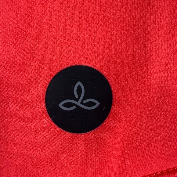 prAna Layna 7/8 High Rise Leggings Coral Red Yoga Pants Pilates | Women’s Medium - Picture 5 of 8